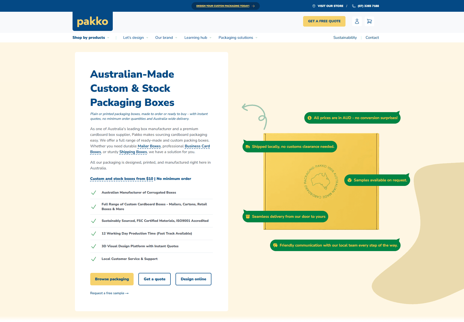 Pakko Shop — the customer-facing storefront